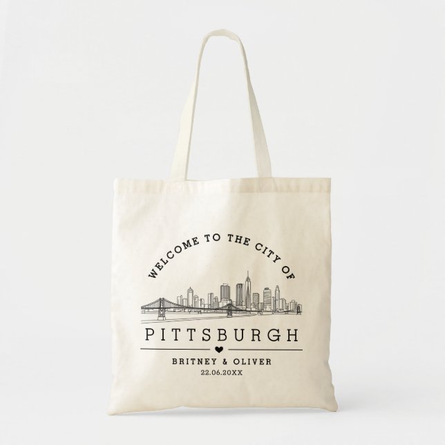 Bolsa de la tota de la línea aérea de Pittsburgh - (Frente)