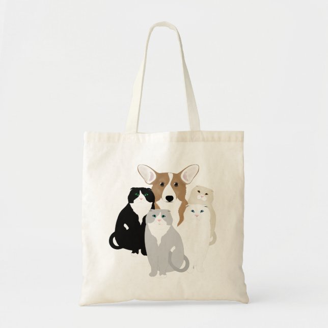 Bolsa de la tota de los gatos y los perros (Frente)