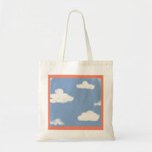 Bolsa de la tota de nubes onduladas azul