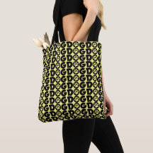 Bolsa de la tota de perro en amarillo y negro