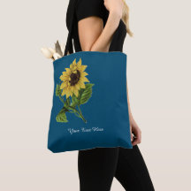 Bolsa de la tota del girasol amarillo personalizad