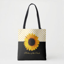 Bolsa de la tota del girasol amarillo y los puntos