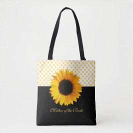 Bolsa de la tota del girasol amarillo y los puntos