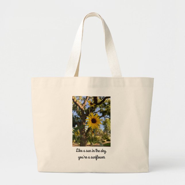 Bolsa de la tota del girasol - "Como un sol en el  (Frente)