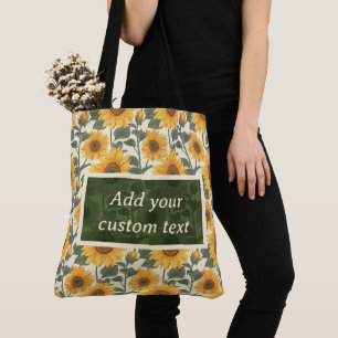 Bolsa de la tota del girasol del personalizable
