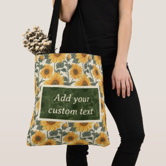 Bolsa de la tota del girasol del personalizable