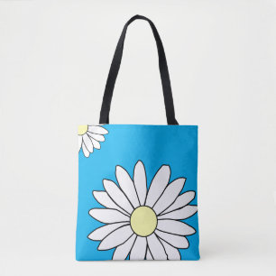 Bolsa de la tota del hombro - Azul de la margarita