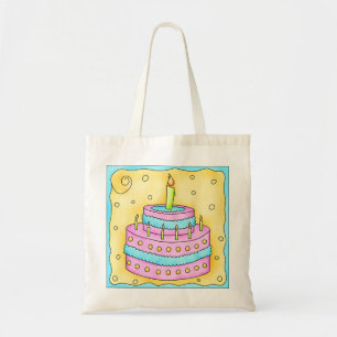 Bolsa de la tota del pastel de cumpleaños feliz