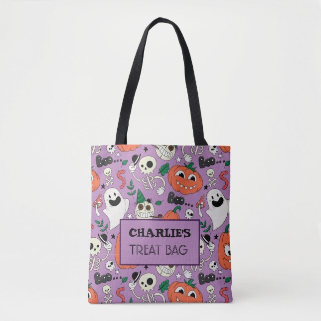 Bolsa de la tota del Personalizado de Halloween (Anverso)
