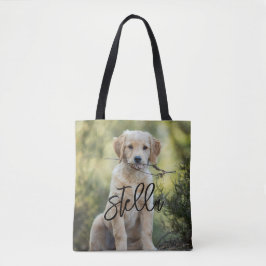 Bolsa de la tota del retrato del perro, lienzo de