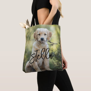 Bolsa de la tota del retrato del perro, lienzo de 