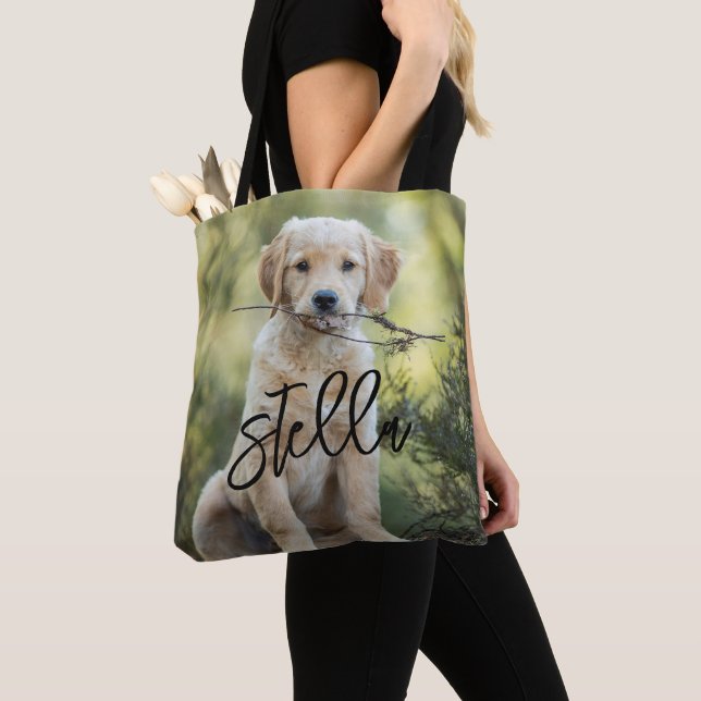 Bolsa de la tota del retrato del perro, lienzo de  (Detalle)