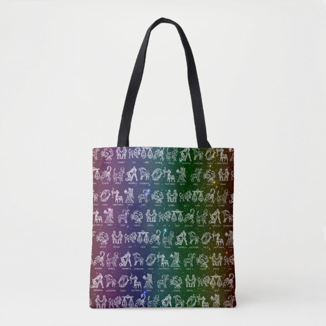 Bolsa de la tota del Rótulo zodiaco (arcoiris oscu (Anverso)