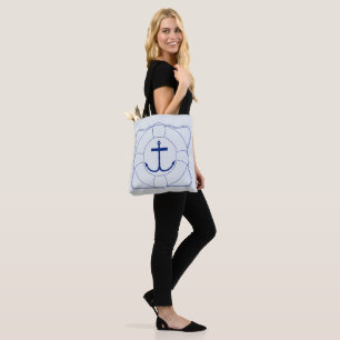 Bolsa de la tota del salvavidas y el ancla (impres