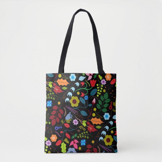 Bolsa de la tota floral de la moda (Anverso)
