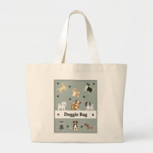 Bolsa de la tota para llevar cosas de perro grande