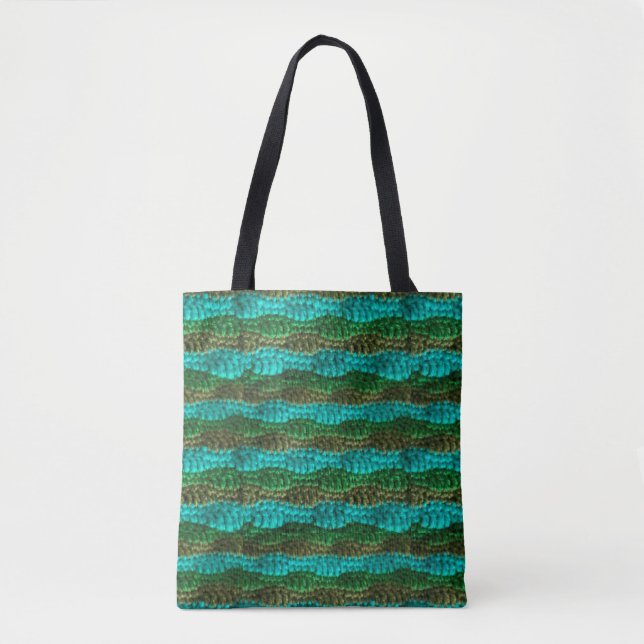Bolsa de la Tote (ao) - Filas de ondas verdes (Anverso)