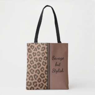 Bolsa de la tote de impresión de leopardo salvaje