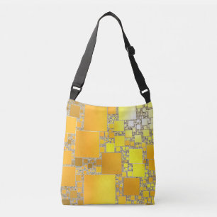 Bolsa de la tote de la cruz cuadrada amarilla y Na