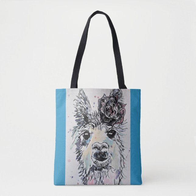 Bolsa de la tote de la cubertería Alpacca Llama (Anverso)