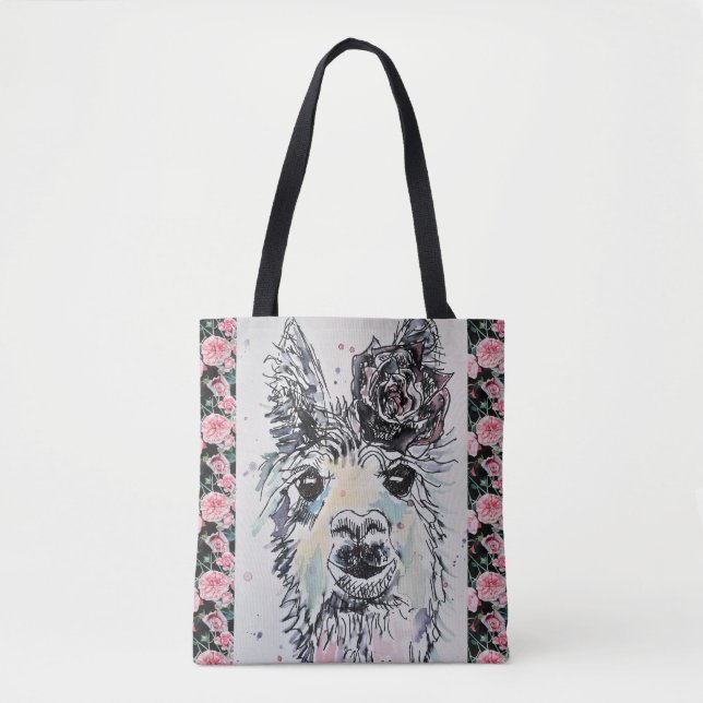 Bolsa de la tote de la cubertería Alpacca Llama (Anverso)