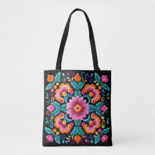 Bolsa de la Tote de la Fiesta Floral Mexicana colo