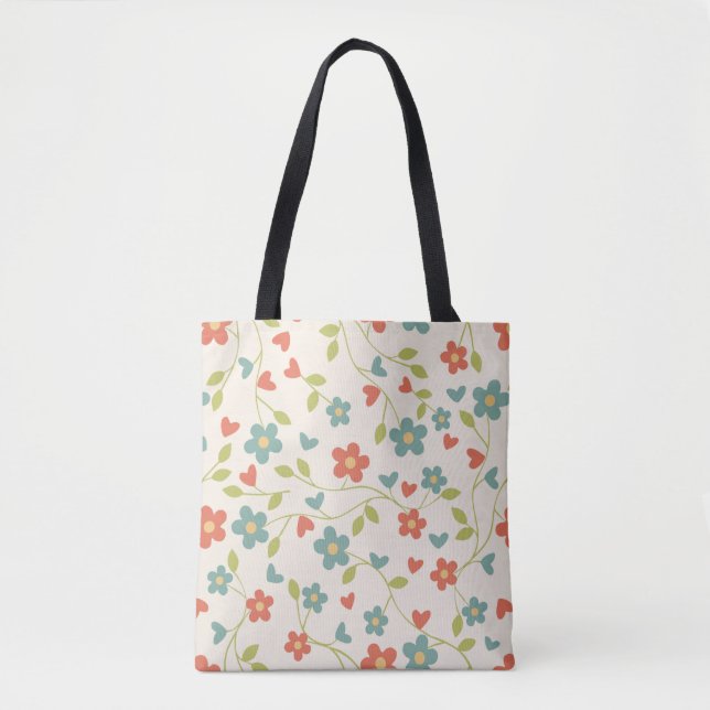 Bolsa de la tote de las flores de primavera (Anverso)