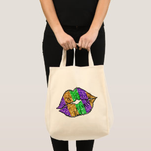 Bolsa de la tote del beso de Mardi Gras