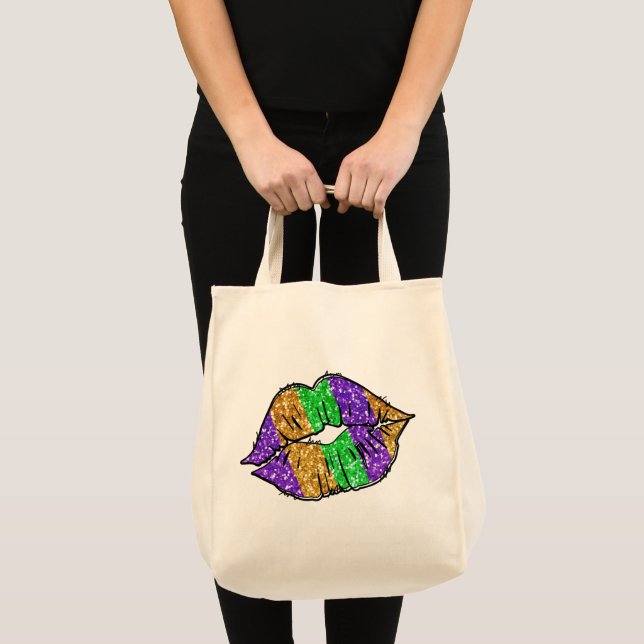 Bolsa de la tote del beso de Mardi Gras (Anverso (producto))