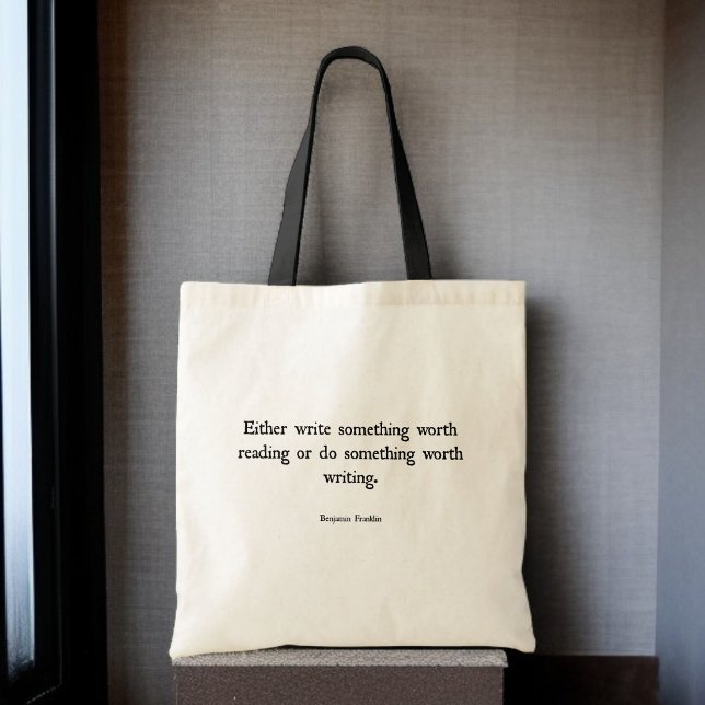 Bolsa de la tote del libro: cita de Benjamin Frank (Subido por el creador)