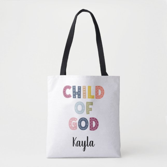 Bolsa de la Tote del niño de Dios (Anverso)