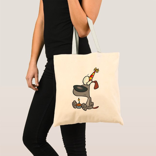 Bolsa de la Tote del perro de cumpleaños (Subido por el creador)
