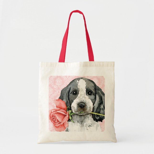 Bolsa de la Tote Español del Cocker Inglés de Vale (Frente)