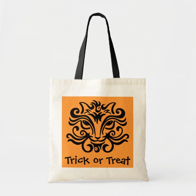 Bolsa de la tratadora de Halloween para gato negro (Frente)