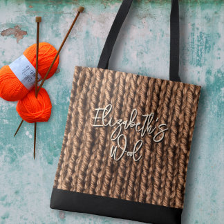 Bolsa de lana para tejer personalizada