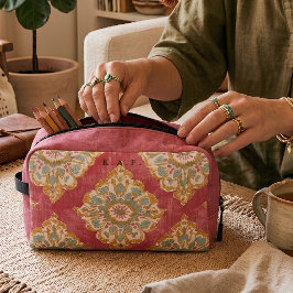 Bolsa de lápices de toilette con monograma de dama