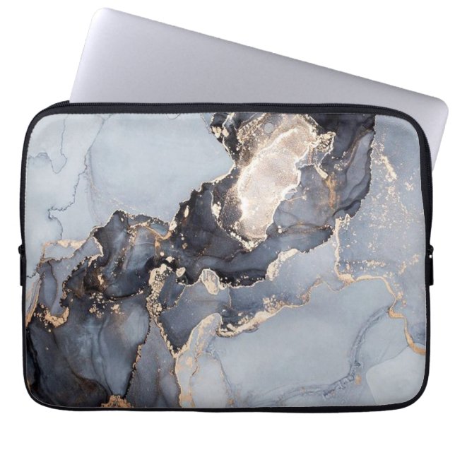 Bolsa de laptops gris cósmicas con arte de galaxia (Frente)