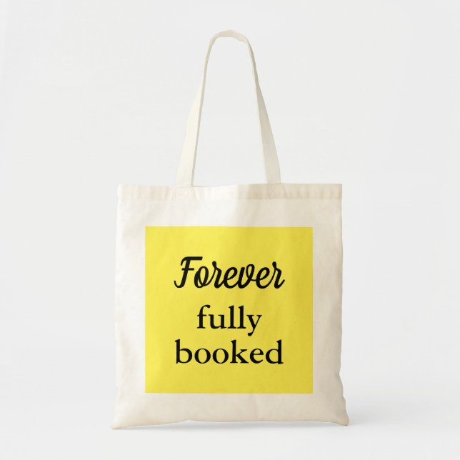 Bolsa de libro divertida, amarillo bonito, lavable (Frente)