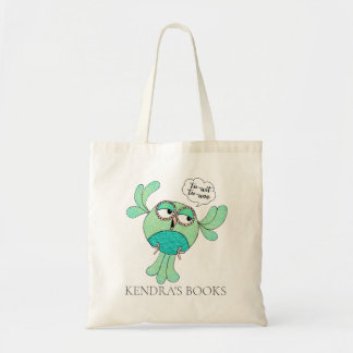 Bolsa de libros de biblioteca de nombres personali
