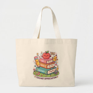 Bolsa de libros escolares Kawaii linda Agradecimie