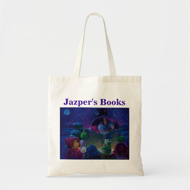 Bolsa de libros personalizada de lectura en invier (Frente)