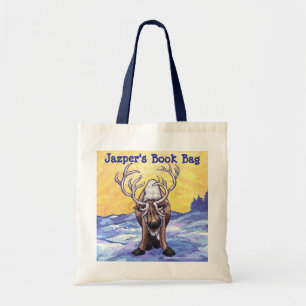 Bolsa de libros personalizada de renos divertidos