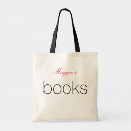 Bolsa de libros simple y Moda en rojo y negro