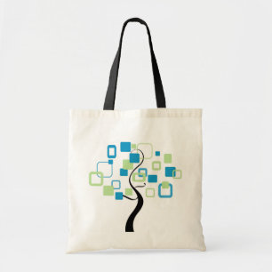 Bolsa de lienzo de árbol abstracto