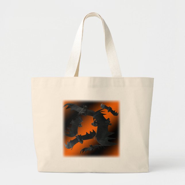 Bolsa de lienzo de Bats Halloween (Frente)