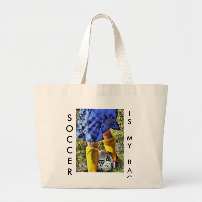 Bolsa de lienzo "EL FÚTBOL ES MI BOLSA" (Frente)