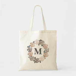 Bolsa de lienzo monograma de Rosas de cosecha
