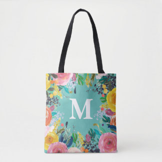 Bolsa de lienzo Monograma personalizada con motivo