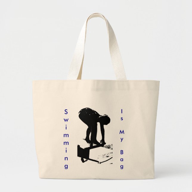 Bolsa de lienzo "Nadar es mi bolsa" (Frente)