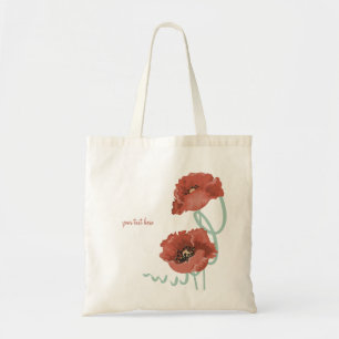 Bolsa de lienzo personalizada para personas rojas